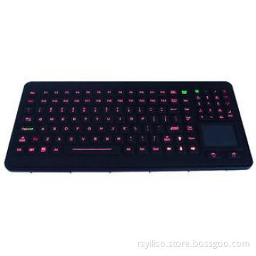 IP65 dynamic rated ruggedized silicone industrial pc keyboa